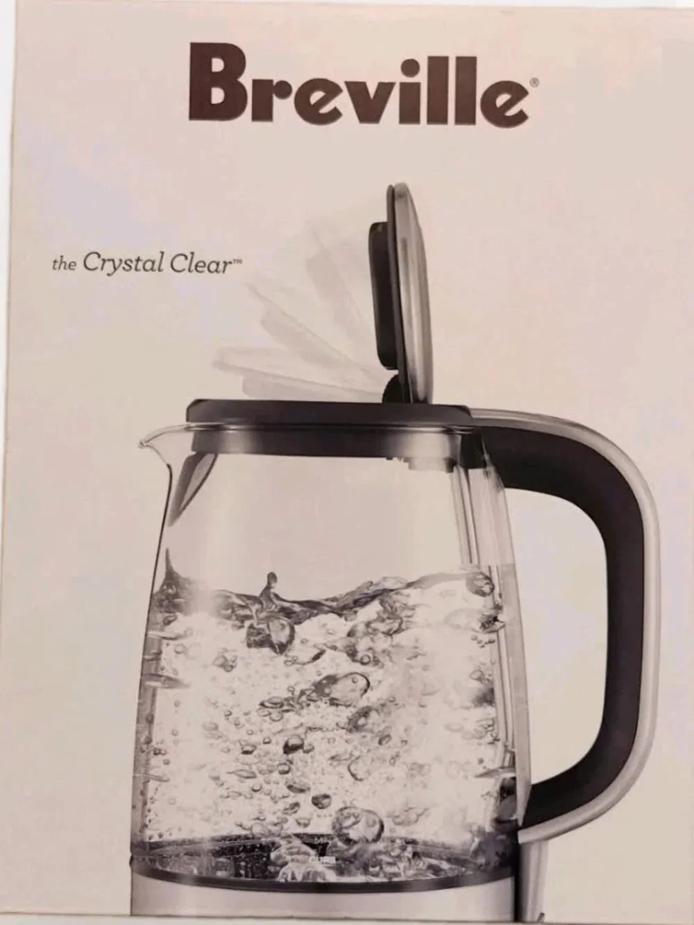 Breville Crystal Clear Kettle 1.8 Quarts BKE595XL Electric 1800W Glass New